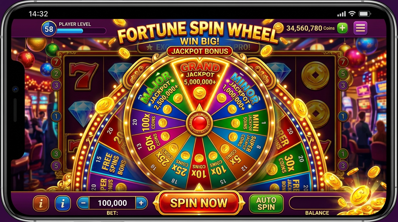 Fortune Spin Wheel Mini-Game Screenshot